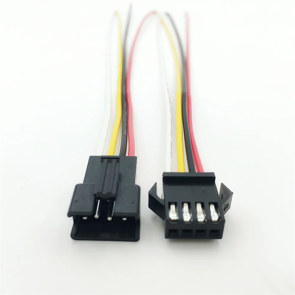 100 쌍 4 핀 LED 스트립 JST SM 2.54mm 커넥터 암수 어댑터 플러그 JST 커넥터 터미널 길이 20CM 22AWG