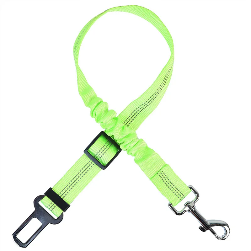 Pet Car Seat Belt Rope Ring Dog Car Retractable Elastic Reflector Leash Dog 