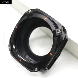 URVOI Cyberpunk Metal Protective Case - Durable Full Bumper Cover with Precision Cutouts for 47mm ultra (Black Orange)