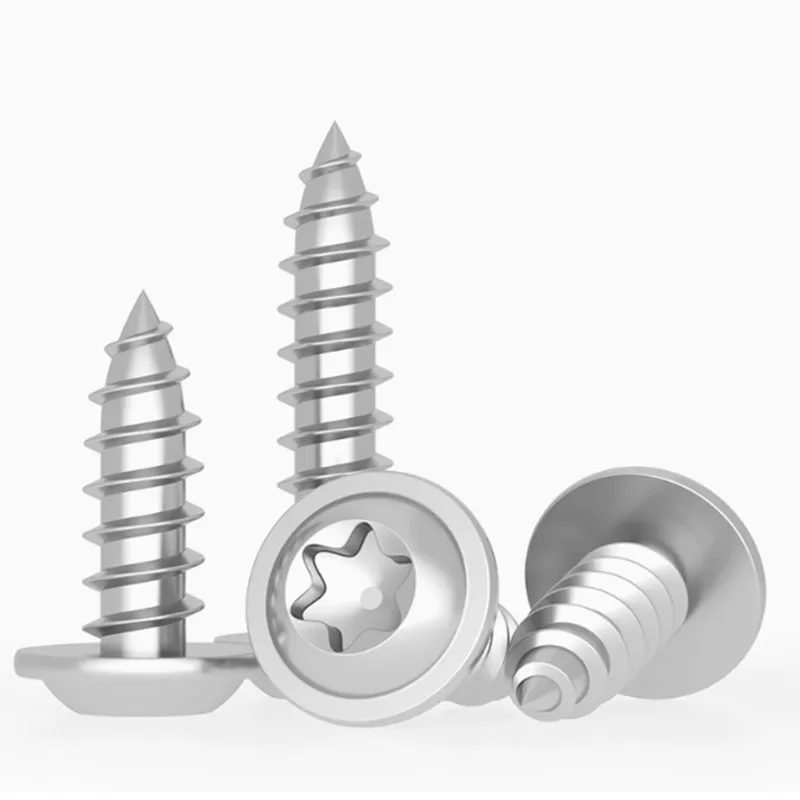 M3 M4 M5 M6 304 A2-70 Stainless Steel Six-Lobe Torx Pan Head with Washer Pad Collar Self-tapping Wood Screw