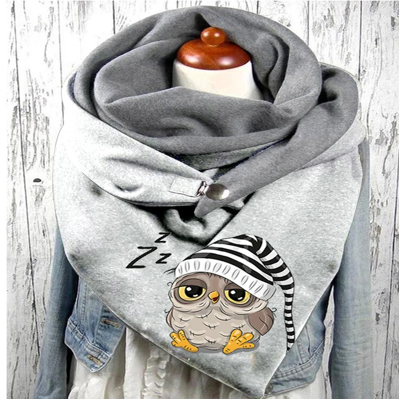 

Cat Cartoon Cute Clip Style Scarf 3D All Over Printed Scarf and Shawl Warm for Women