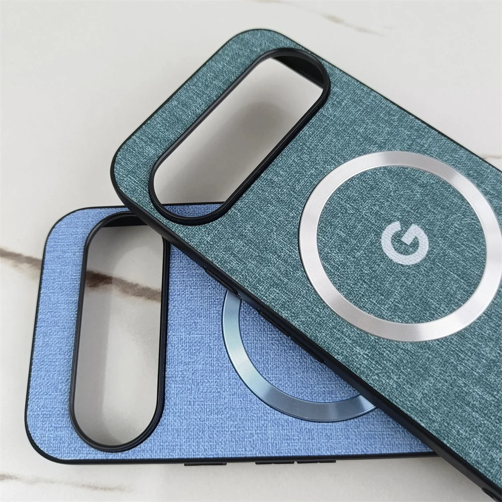 Luxury Fabric Cloth Magnetic Case with Wireless Charging Compatibility