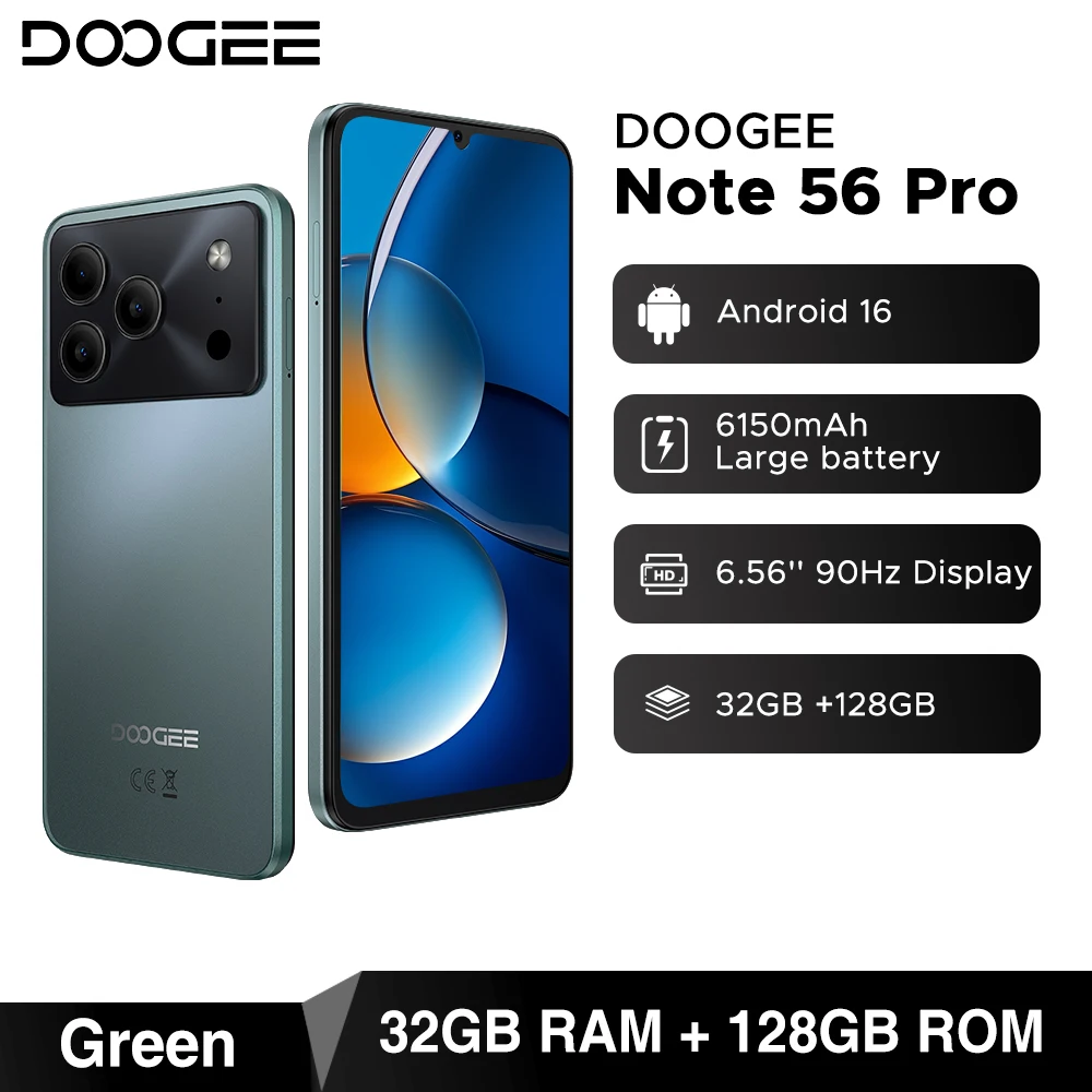Global Version DOOGEE Note56 Pro Smart phone Android 16 6150mAh