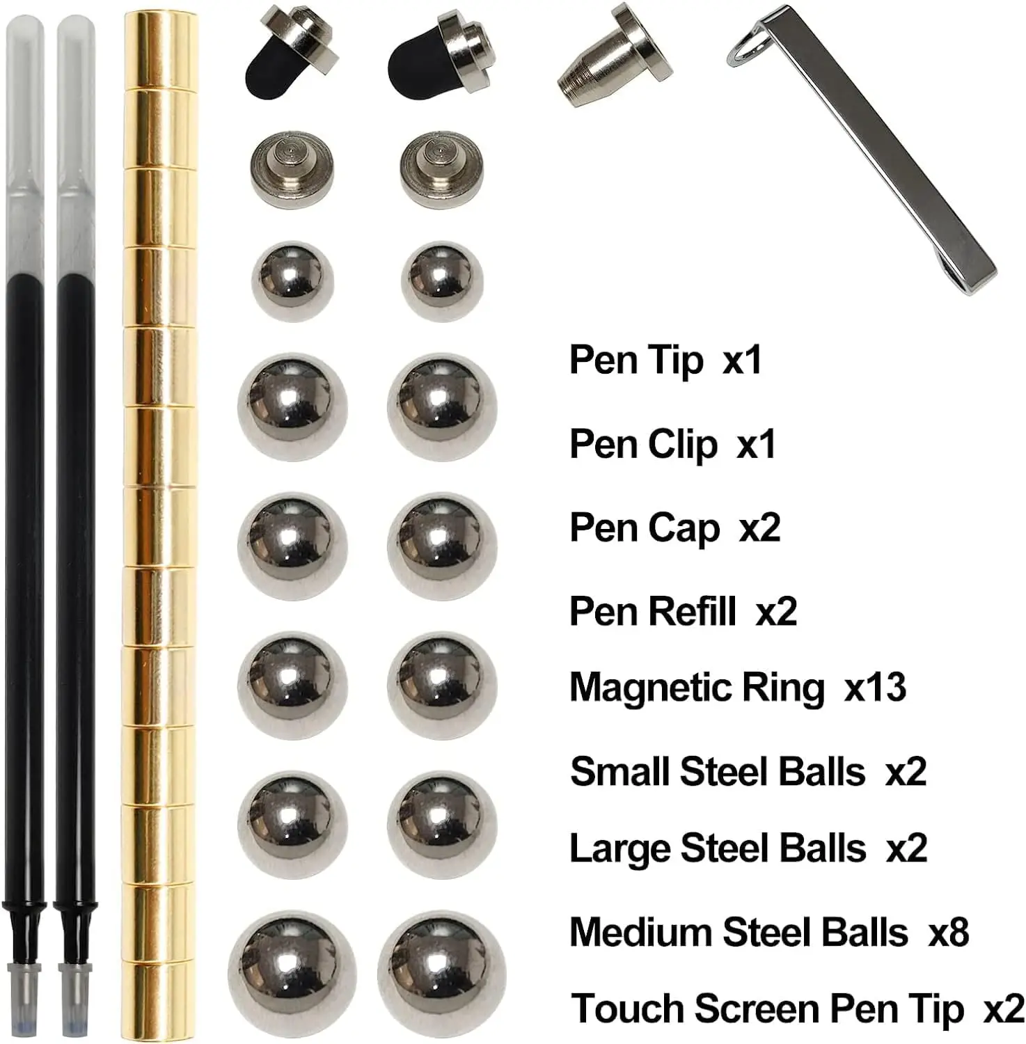 Magnetic Fidget Pen Toy EDC Anti Stress Relief Toys Fidgeting Antistress Anxiety Sensory Toy Magnet Pen for Adult Autism ADHD Fidget Toys
