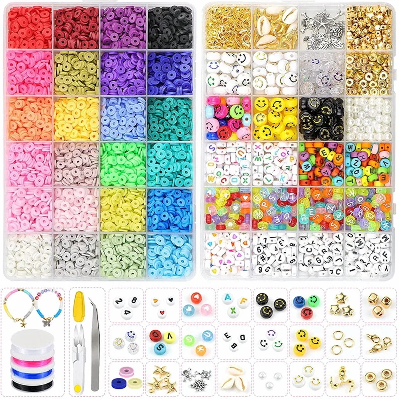 20000pcs 2mm Meter Bead Clay Bead Bracelet Kit 48 Colors Beads for  Bracelets Bracelet Beads Friendship Bracelet Kit Alphabet Beads Jewelry  Making Kit