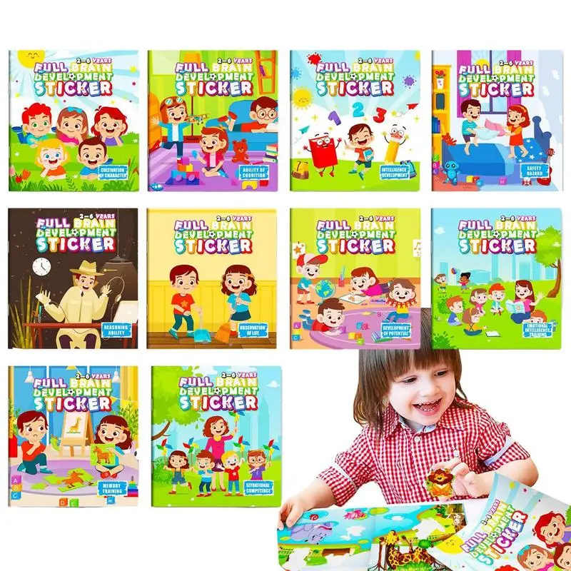 

Sticker Books For Kids 10Pcs Kids Animal Activities Restickable Animals Sticker Book Fun Craft Stickers For Scrapbooks Planners