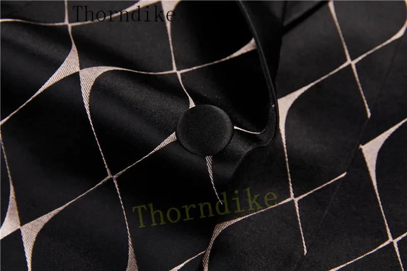 Thorndike 2022 Men's Suit Fashion Formal Business Slim Fit 3-Pieces Blazers  Men's Tuxedo Wedding Men Suits Groom Suit 6