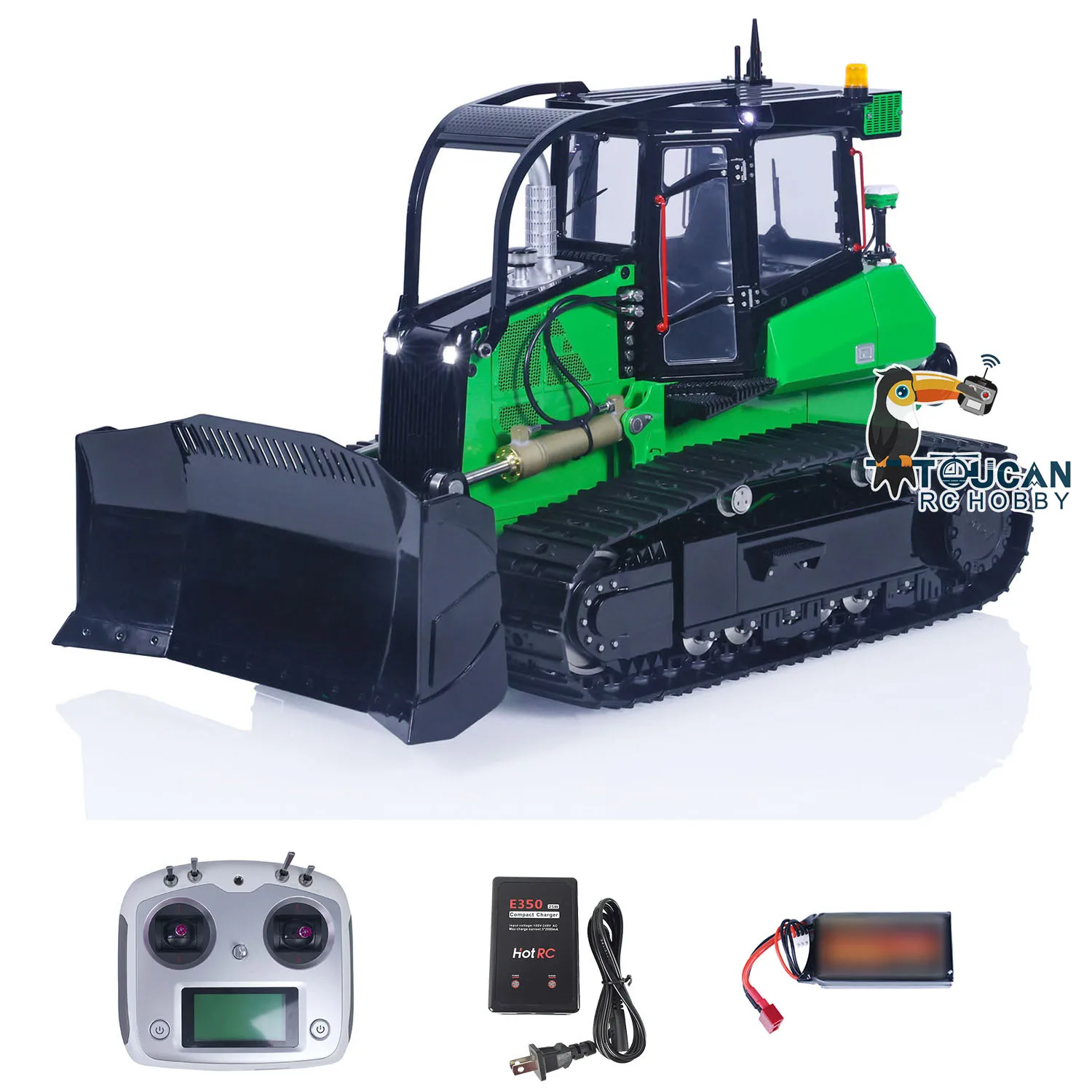

RTR LESU Painted Aoue 850K RC Hydraulic Dozer 1/14 Metal Bulldozer TOUCAN Assembled Model Customized Toy W/ Light Sound