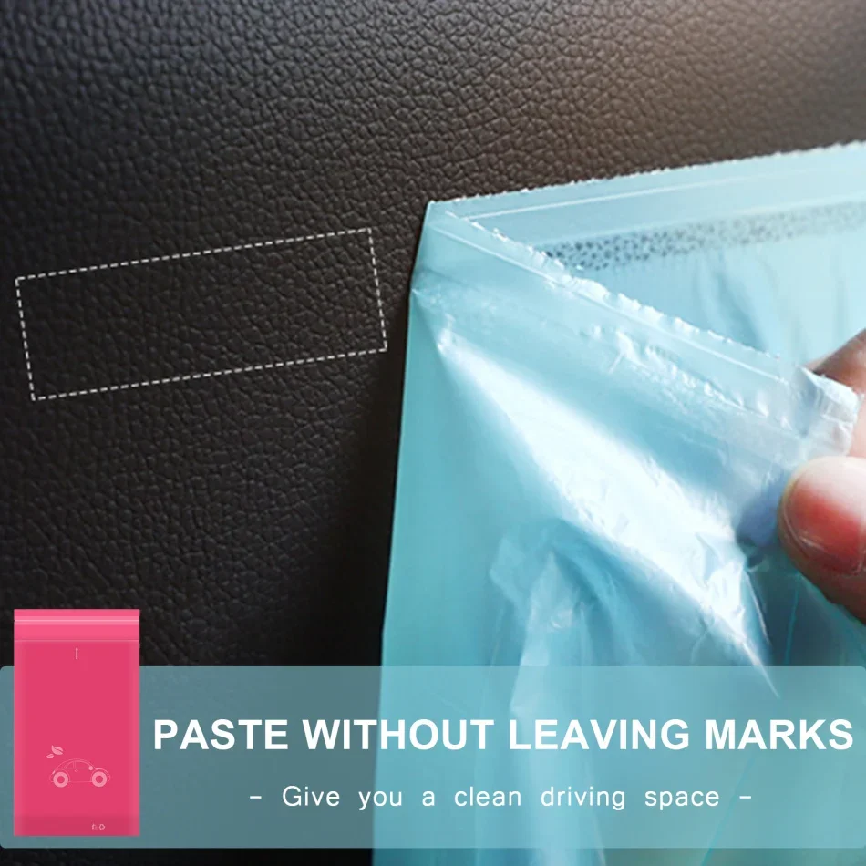 50 Packs Car Garbage Bag Paste Type Cute Car Vomiting Bag Car Hanging One-Time Storage