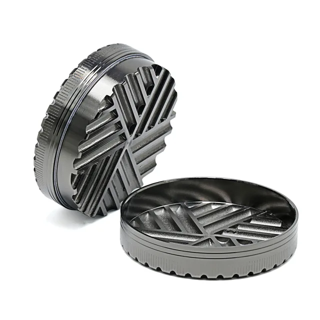 63mm Toothless Zinc Alloy Herb Grinder Tobacco Smoke Spice Crusher Mill Shredder Push Type 3 Part Rolling Accessories