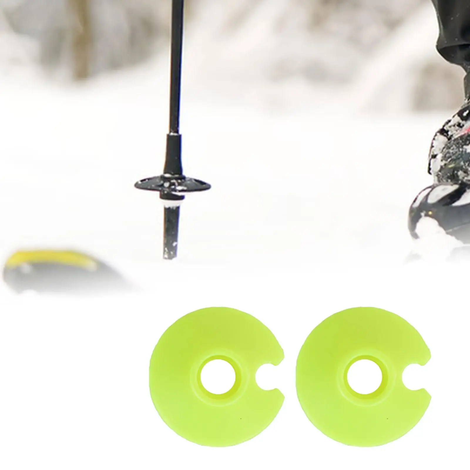 2 Pieces Hiking Poles Basket Replacement Snow and Mud Baskets Walking Sticks Replacement Tip Protectors for Ski Poles 3