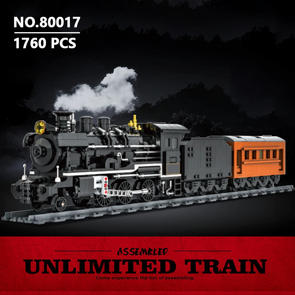 Stadt Unbegrenzte Dampf Zug Monster tentakel Bausteine Eisenbahn 1760PCS kinder Montage Bausteine Modell Spielzeug Geschenk