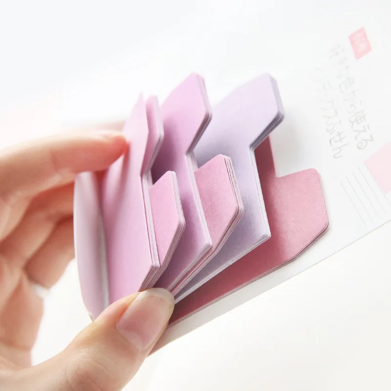 Index Divider Sticky Notes Paper Tabs,60 Blank Notes Per Pack, Assorted Size Kawaii School Supplies Notebook Stationery Memo
