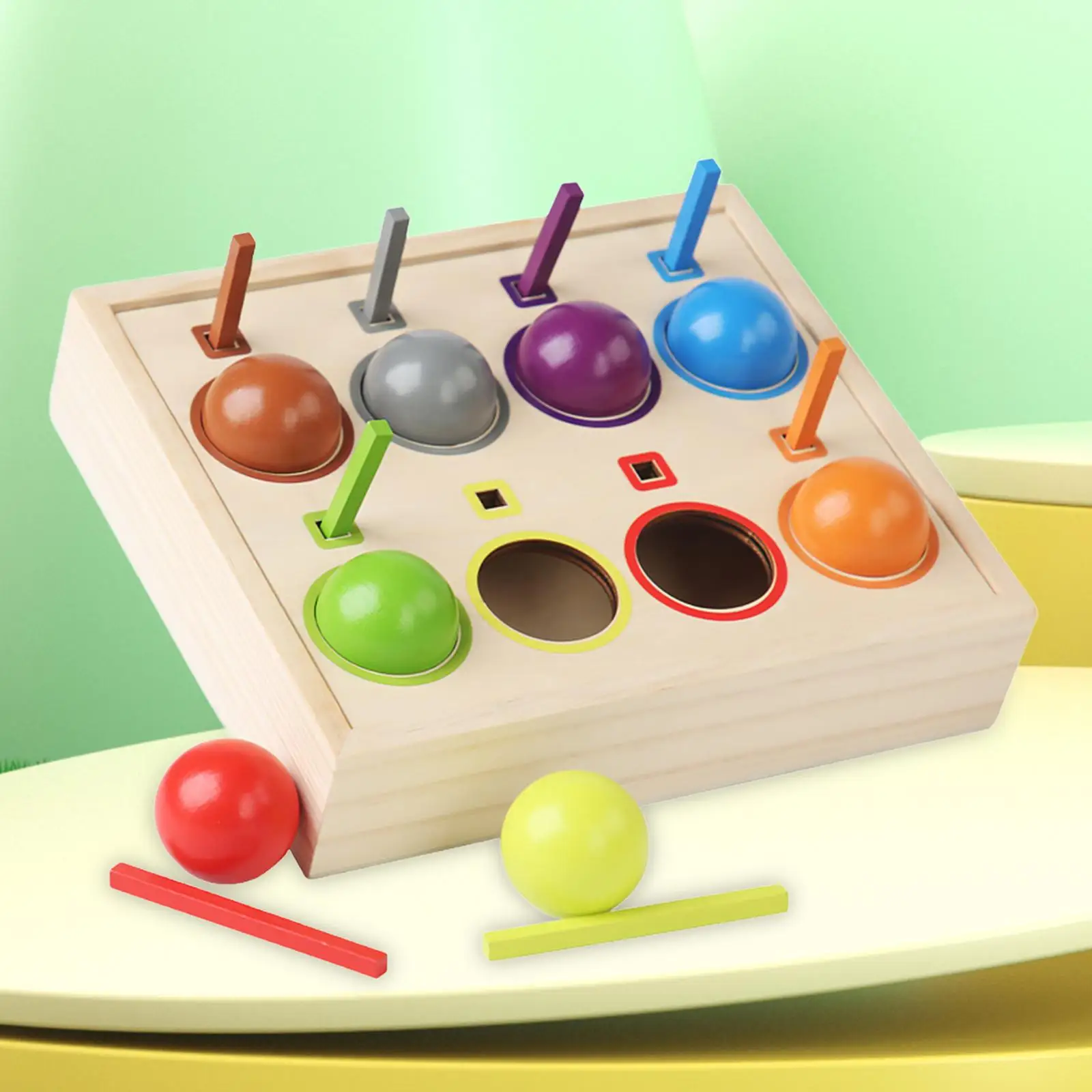 

Preschool Learning Toys Learning Color Recognition Rainbow Sorting Sphere for Baby Ages 4+ Boys Girls Kids Toddler