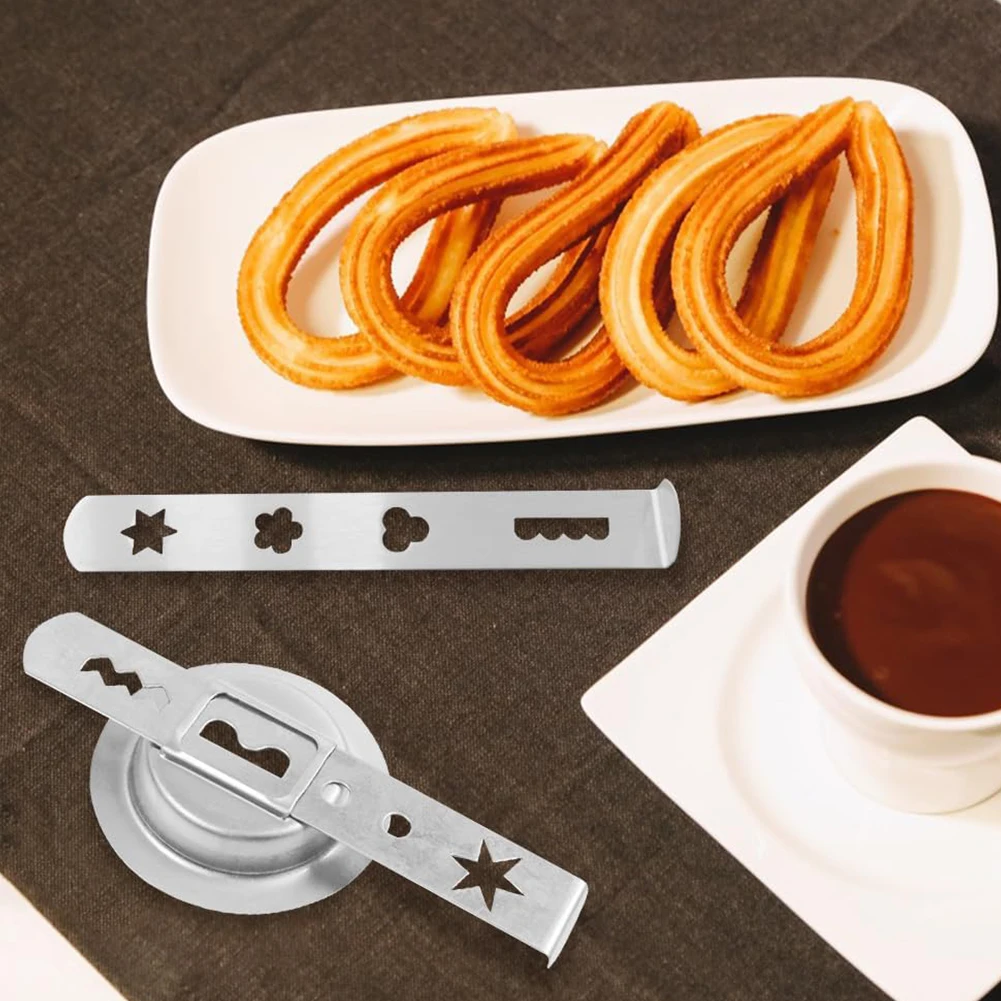 2 Pcs Meat Grinder Attachment Stainless Steel with Connection Ring Cookie Maker Attachment Biscuit Mould for Size 5 Meat Grinder