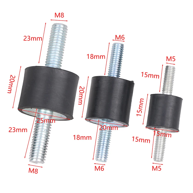 4pcs Rubber Vibration Dampers VD20*30 M6*18 - Anti-Vibration Mounts For Air Compressors, Engines, Pumps & Machinery