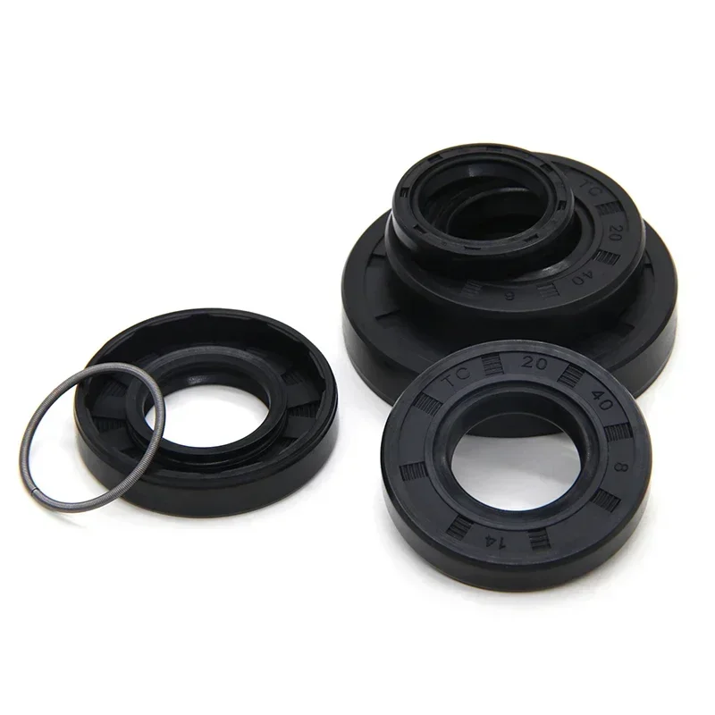 2/5pcs NBR 오일 씰 ID 20mm TC-20*27/28/30/32/34/35/37/38/40/42/45/47/50*5/6/7/8/10/12mm 니트릴 고무 샤프트 이중 립 가스켓
