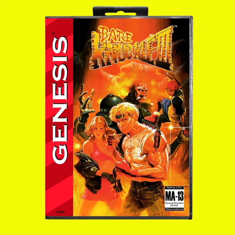 Bare Knuckle Iii Md Game Card 16 Bit Usa Cover Per Sega Megadrive Genesis Cartuccia Per Console Per Videogiochi