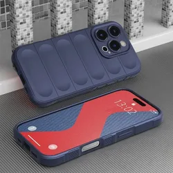 Shockproof Matte Armor Non - Slip Silicone Protective Phone Case - iPhoneAir (DarkBlue)