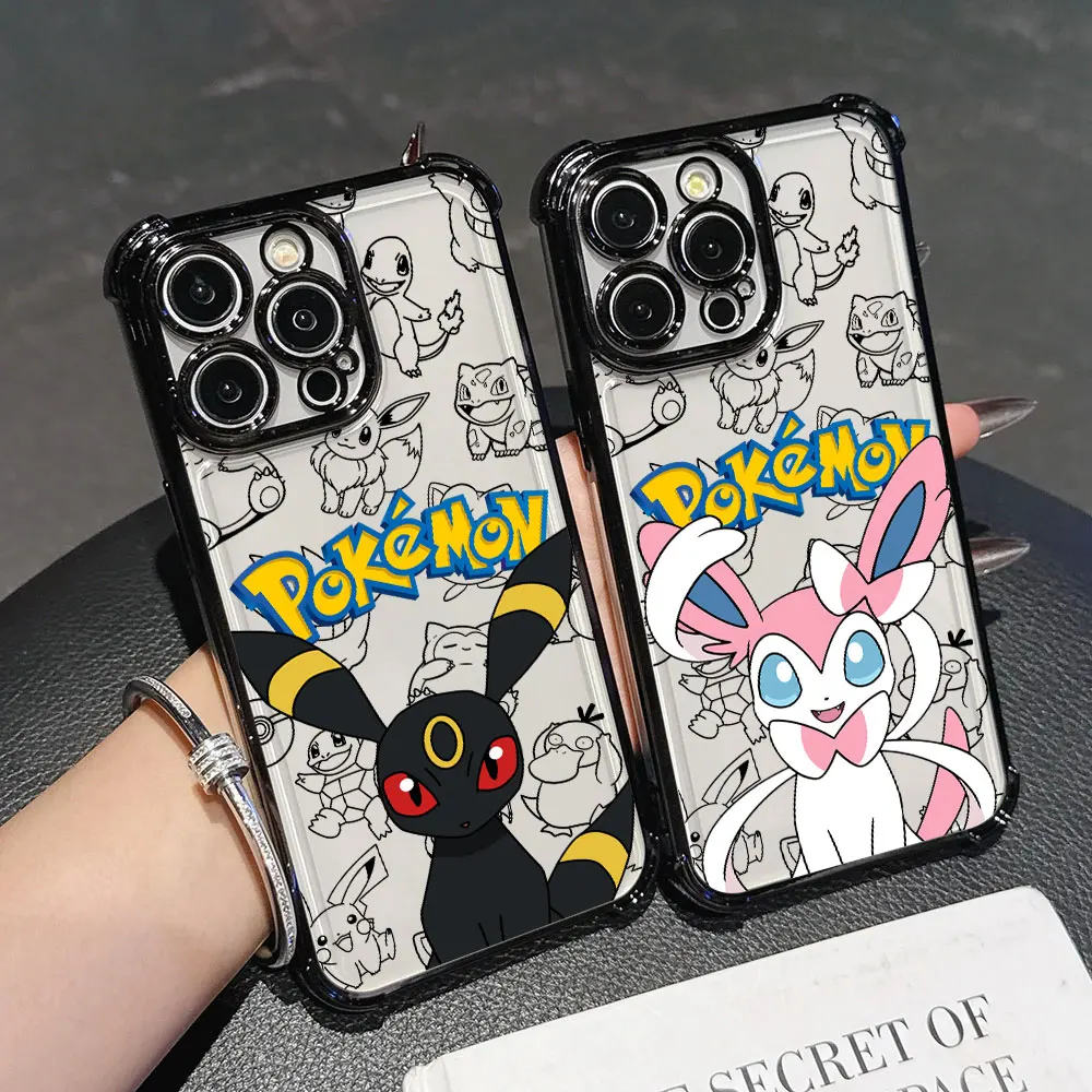 Pocket Monsters Themed Clear Phone Case - Stylish Protective Back Cover
