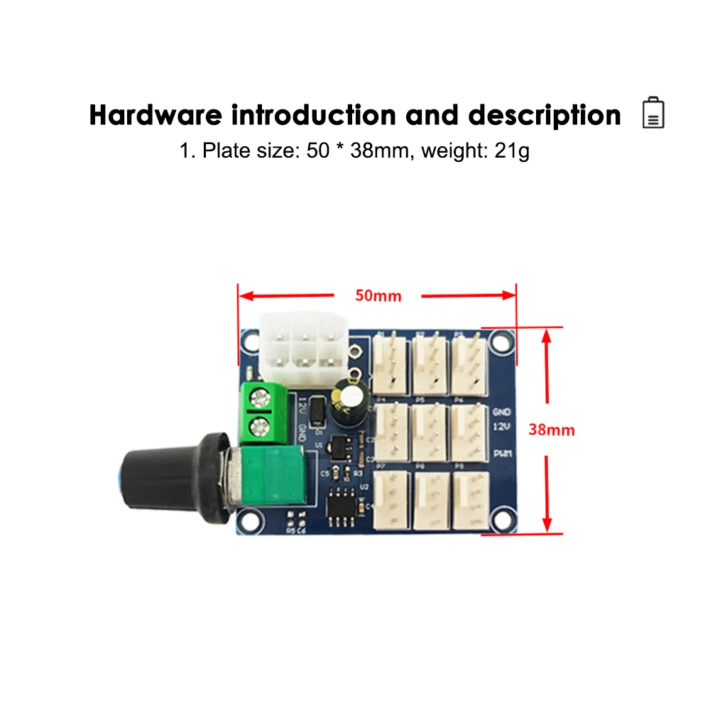 Regolatore Ventola A 9 Canali Regolatore Di Velocità Pwm Regolatore Di Velocità Manuale 12V Regolatore Di Velocità Alimentatore Per Computer