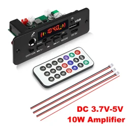 Wireless Audio Decoder & Amplifier Kit with FM Radio and Recording Features (DV 3.7V-5V  10W)