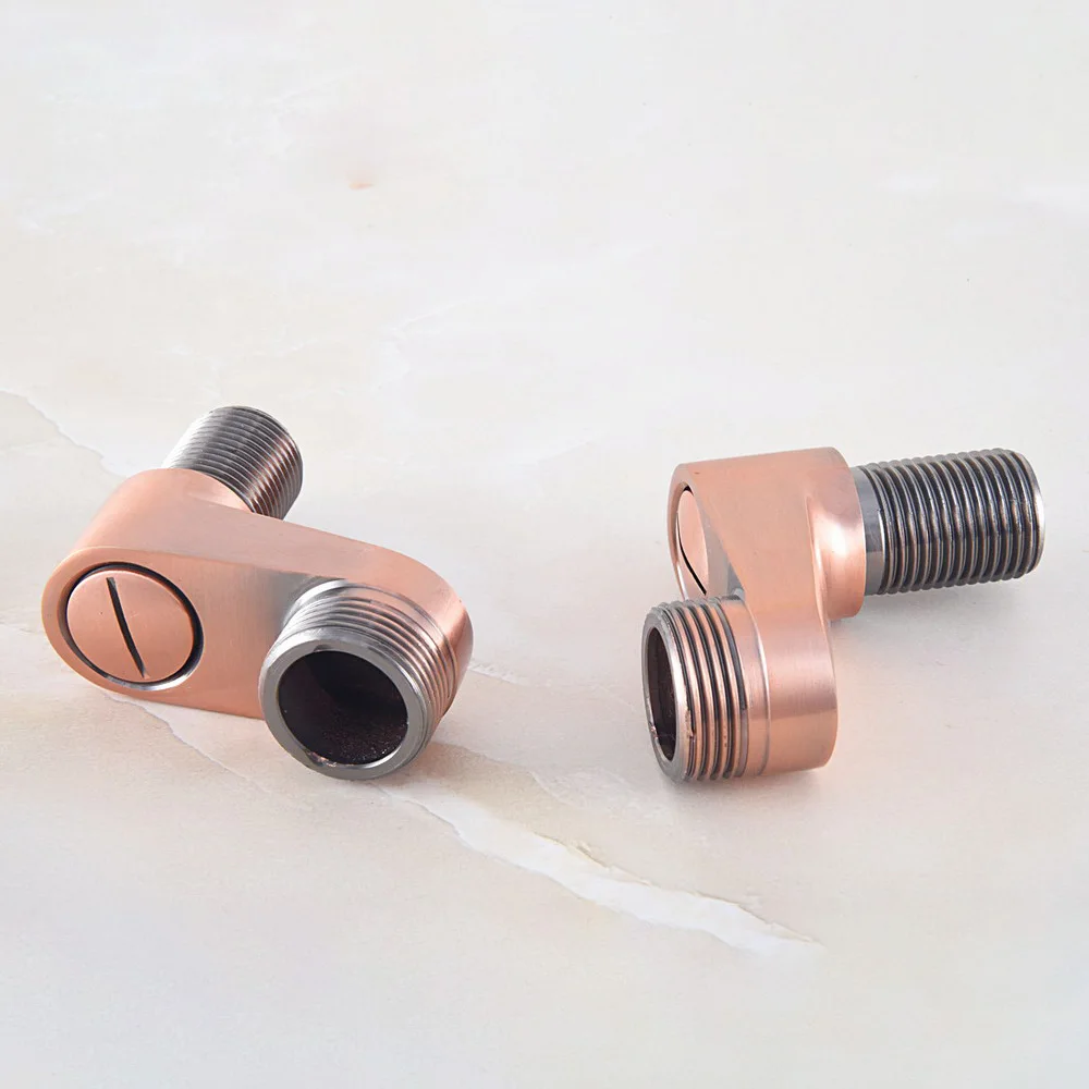 Antique Red Copper Wall Mounted Claw Foot Bath Tub Rain Shower Faucet Adjustable Adapter Swing Arms / Bathroom Accessory zba182