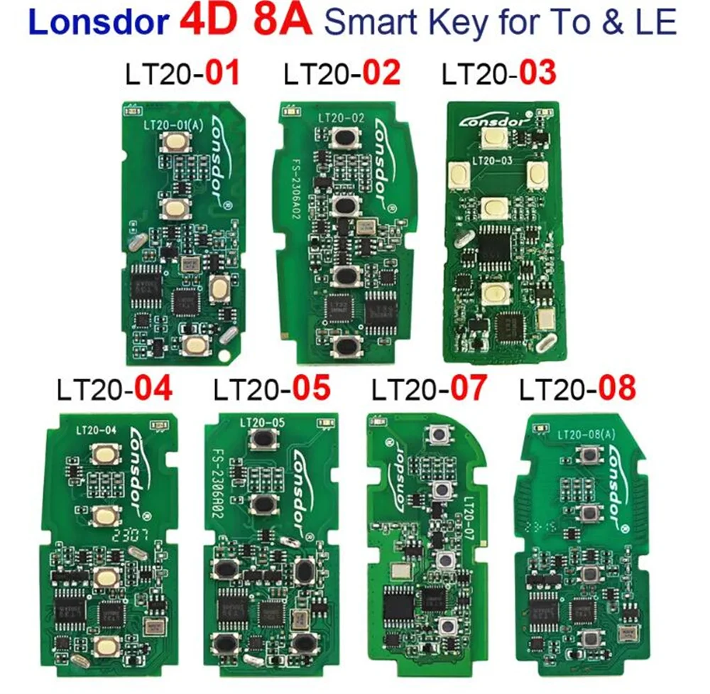 

Lonsdor LT20-01/02/03/04/05/07/08 смарт-плата #0140 3370 5290 A433 F433 0410 0440 5691 7000D 4D 8A для K518 K518ISE KH100 +