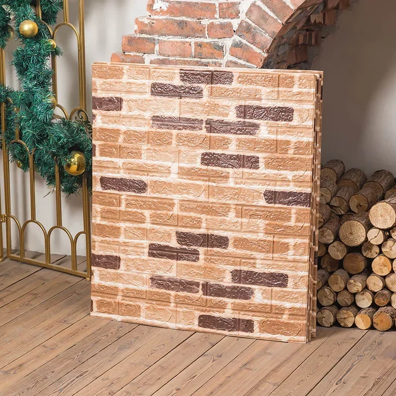 

10pc 77*70cm 3D Wall Sticker Imitation Brick Bedroom Waterproof Self-adhesive Wallpaper for Living Room TV Backdrop Decor