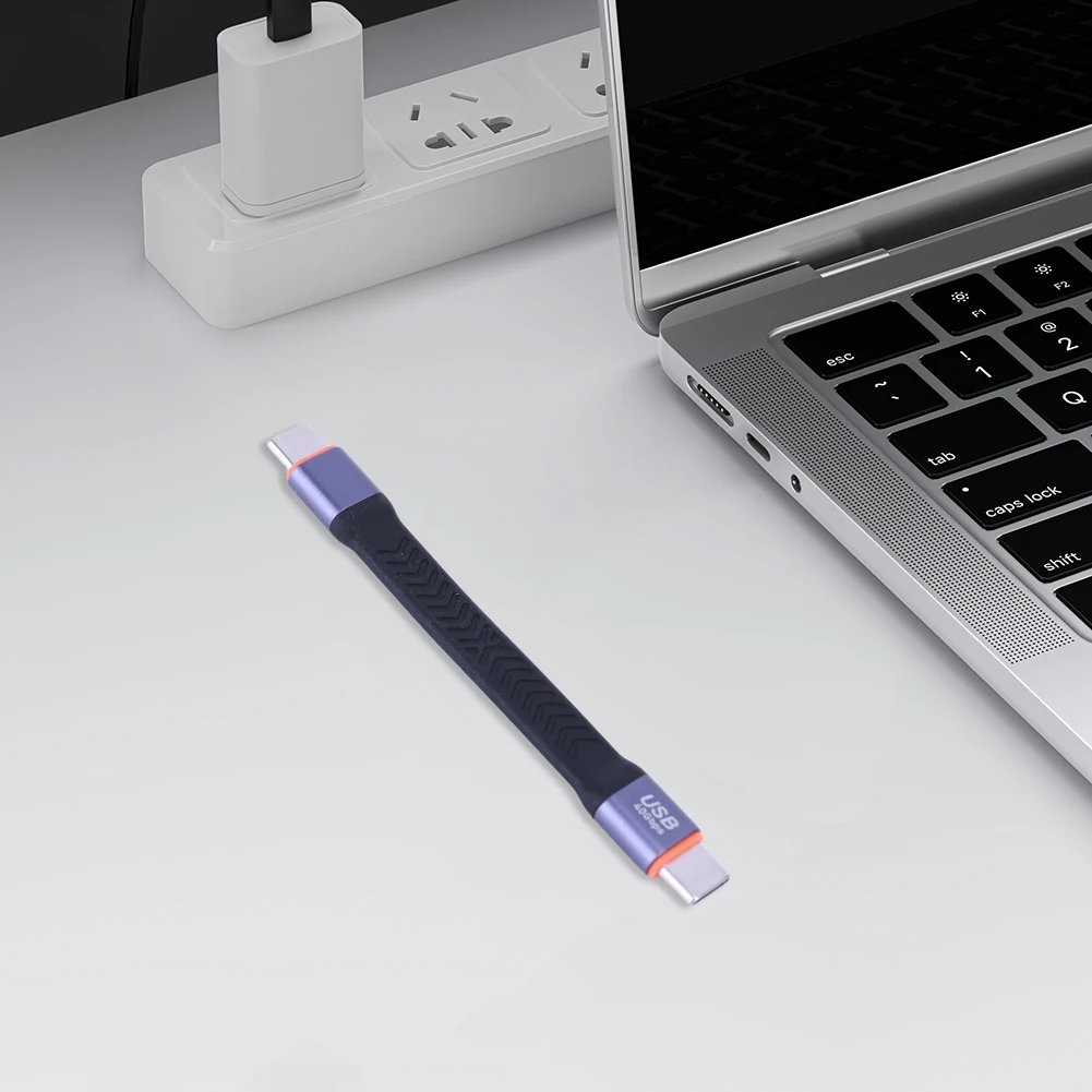 PD100W 타입 C to USB C 데이터 케이블 짧은 USB 코드 20V 5A USB3.2 고속 충전 와이어 8K 60Hz 고속 충전 SSD 카메라 폰용