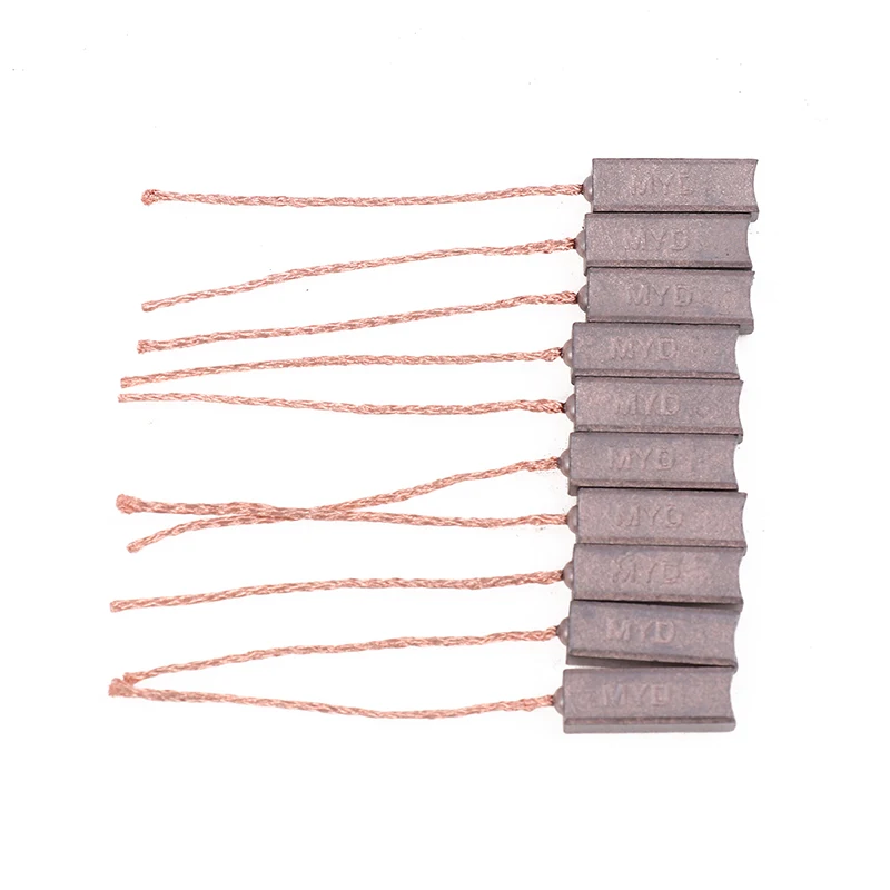 10개 4.5X6.5X20mm 고순도 구리 발전기 카본 브러쉬 교류 발전기 레귤레이터용