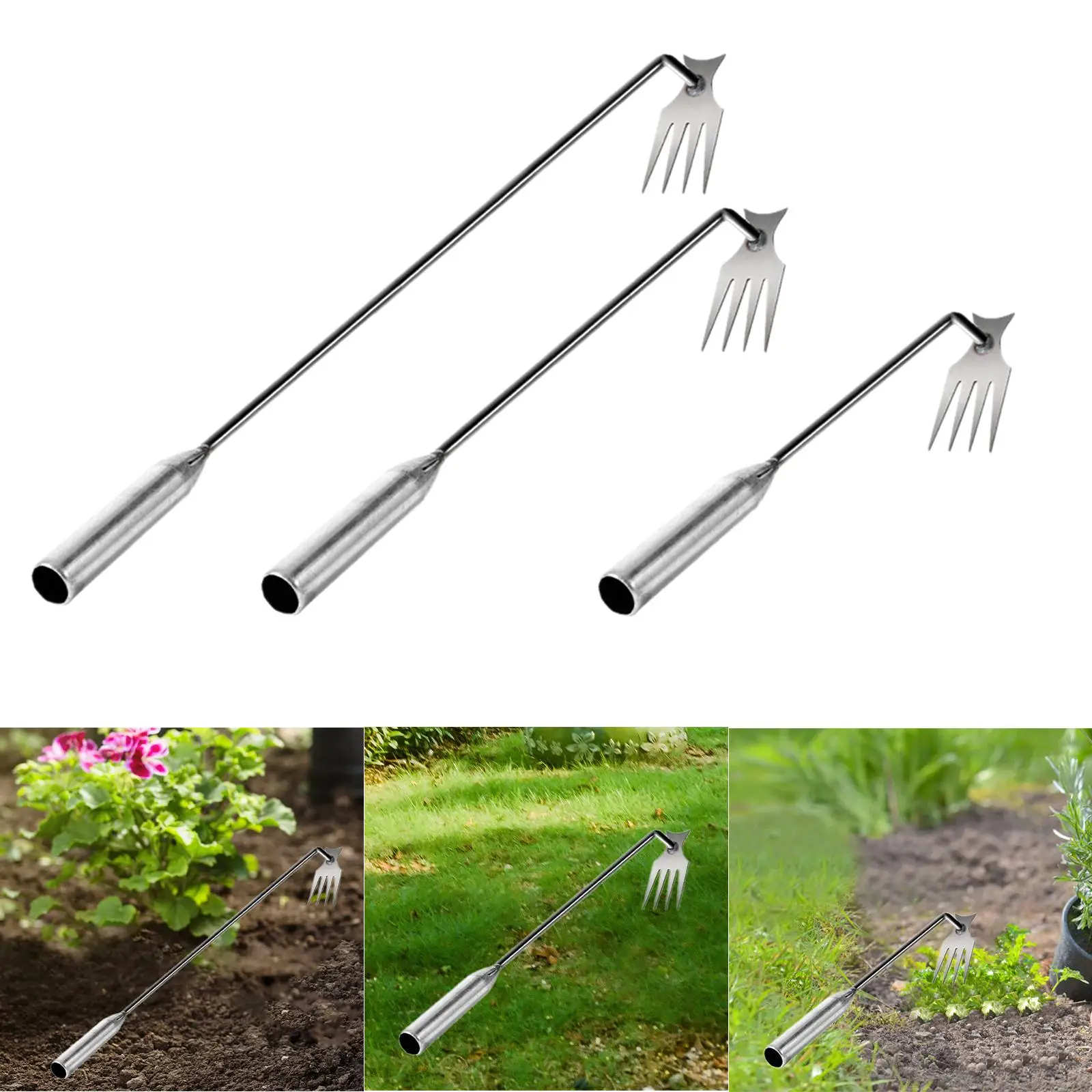 Weeds Puller Tool Stand up Weeder Multifunctional Weeds Root Pulling Tool Gardening Hand Weeding Tool for Backyard Vegetable