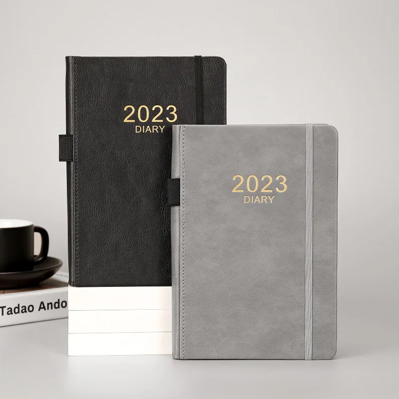 

Блокнот-планировщик из кожи A5, ежедневник на 2024 год, календарь, школьные и офисные принадлежности