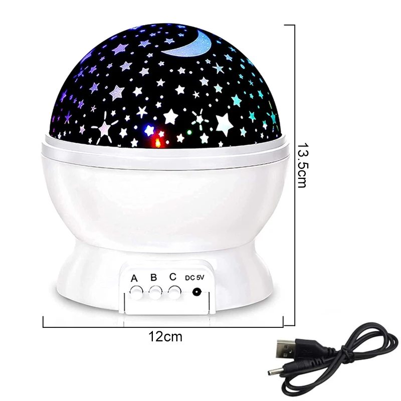 Galaxy Projector Lamp Rotating LED Night Light Baby Lamp Decor Nursery Moon Galaxy Star Moon Projector Table Lamp for Kids Gift night light for bedroom Night Lights