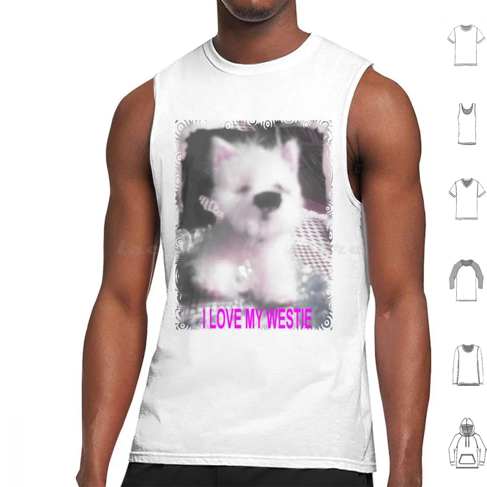 I Love My Westie By Francelle Miniature Pup As Vende Su Ebay Canotte Stampa Cotton Dog Miniature Pup Puppy Terrier