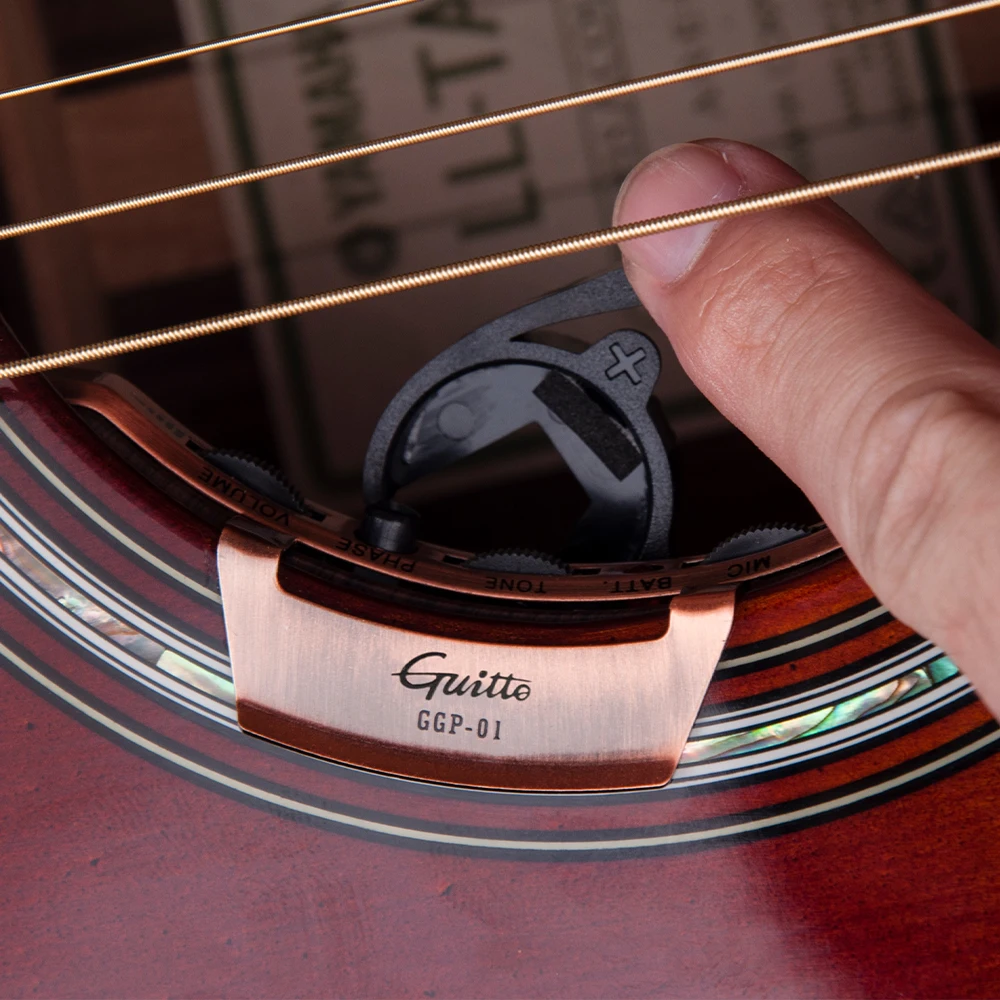 Guitto Series GGP-01 Guitar Pickup Dual Microphones Pickup Mode EQ Adjustment fo