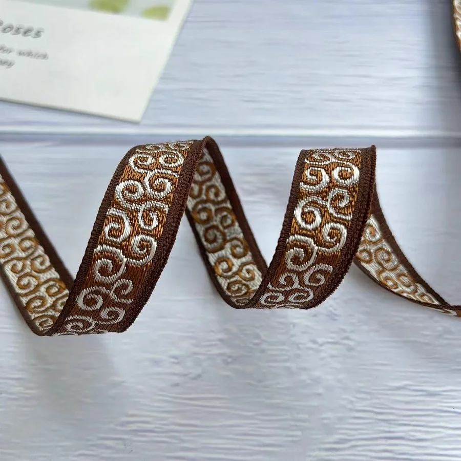 10 Yards/lot Ethnic Style Webbing Woven Jacquard Ribbon Classical for Garment accessories LS-2792 Width 1.4-2 CM