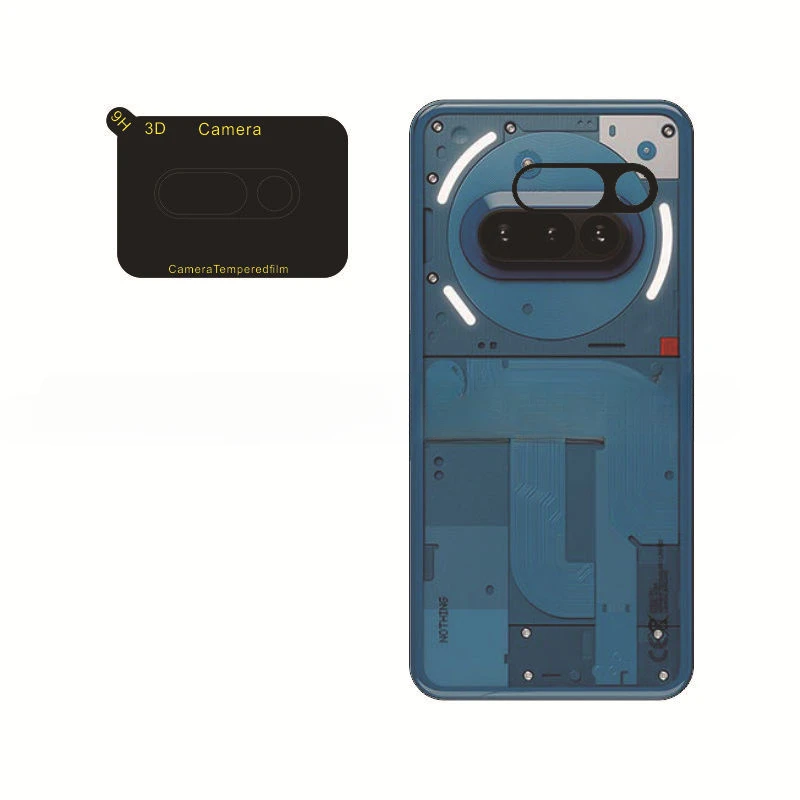 Enhanced Camera Lens Tempered Glass Protector with Lens Ring Film