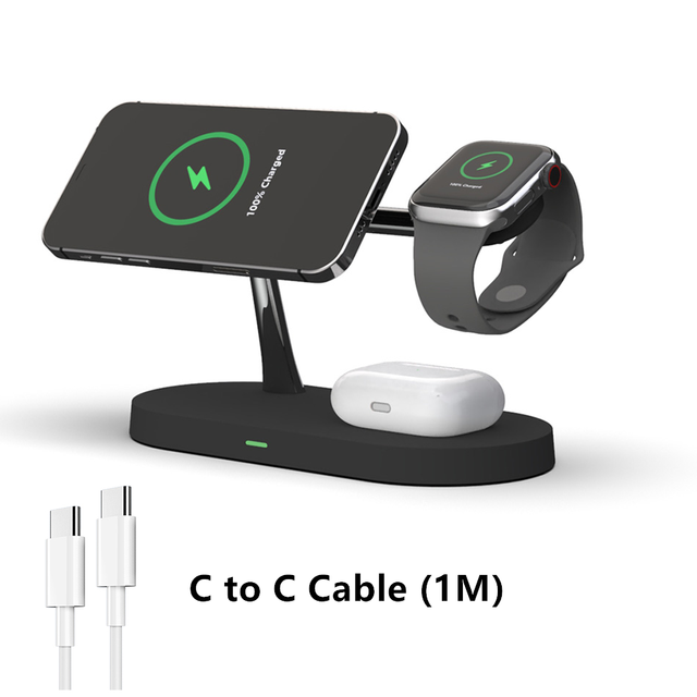 T268C Macsafe Wireless Charger For iPhone 13 11 12 X 8 Samsung Apple Watch Charging Station for Airpods Pro iWatch 7-1