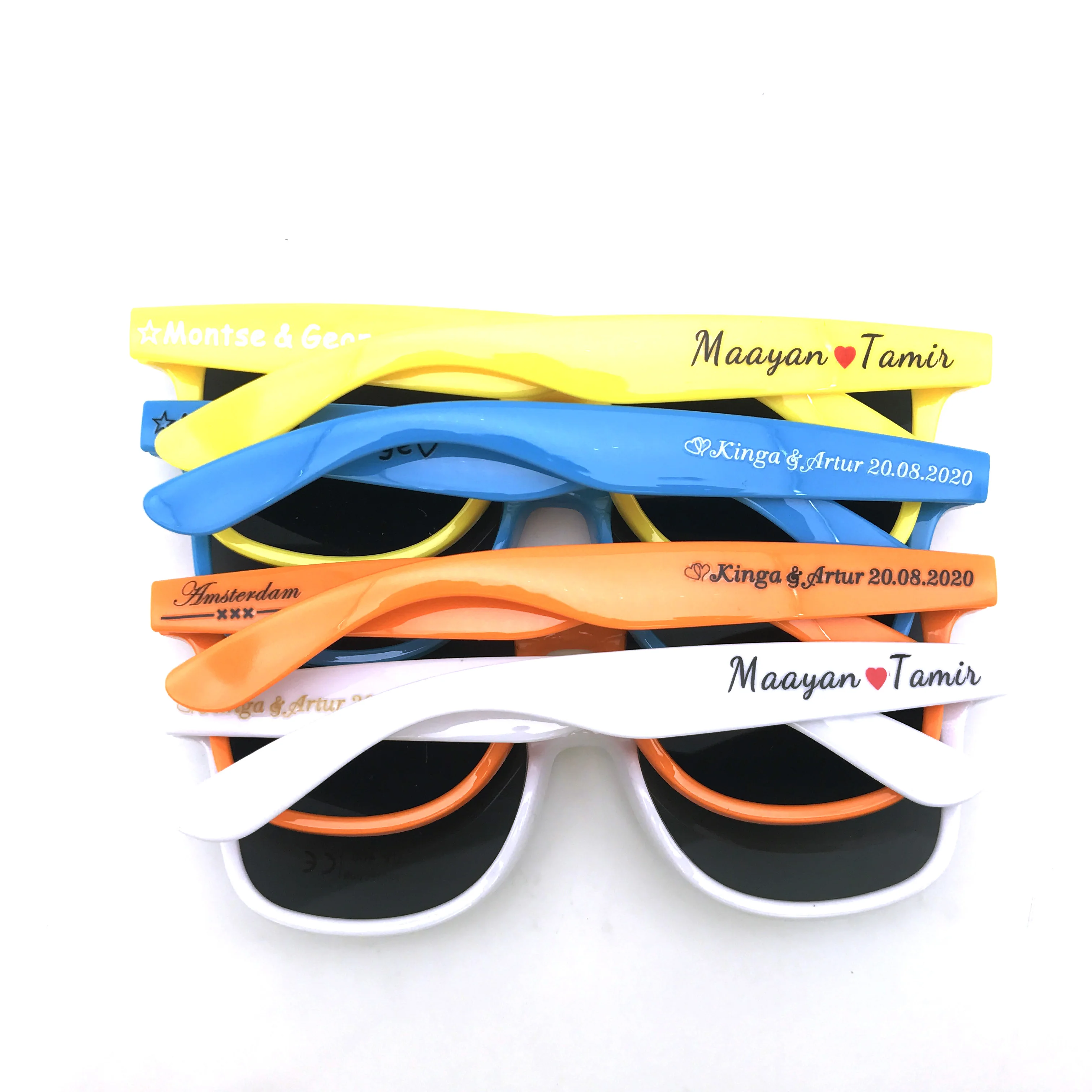 Personalized Gift Sunglasses Wedding Favors Custom Sunglasses Mariage Party Favors for Guests Anniversary Gifts 50pairs/lot