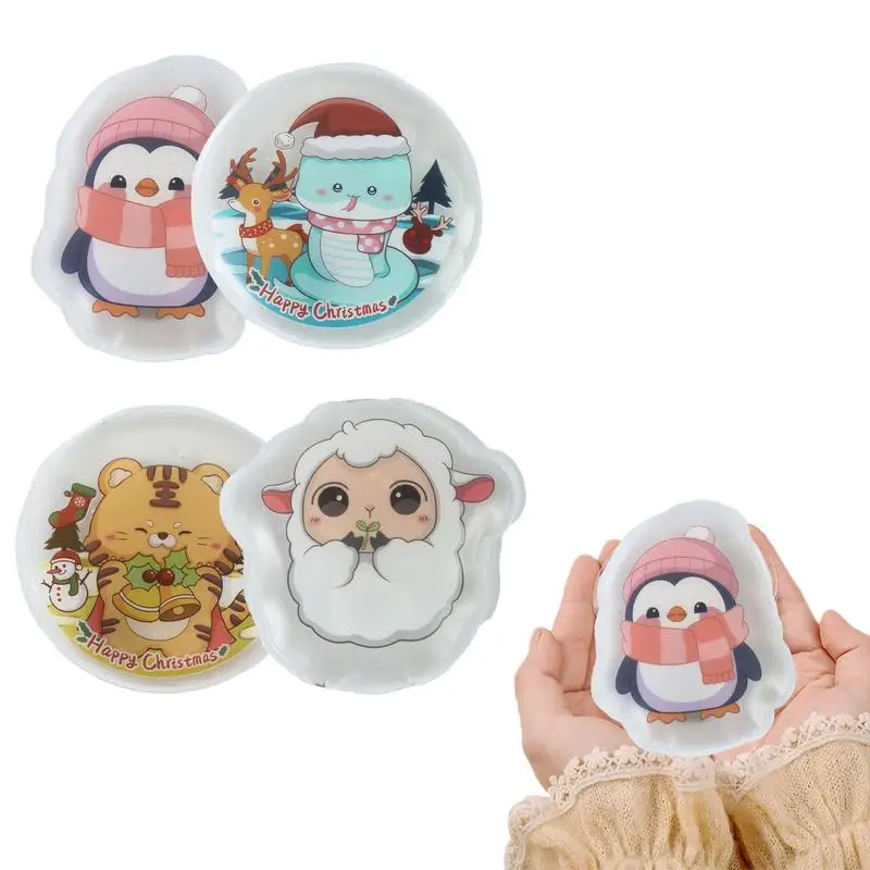 4Pcs/set Instant Hand Warm Packs Reusable Click Hand Warmers Long-Lasting Pocket Heater Penguin Pattern