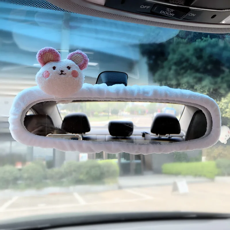 Car Rearview Mirror Cover Cartoon Reversing Decoration Car Accessories