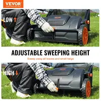 VEVOR Push Lawn Sweeper, 21-inch Leaf & Grass Collector, Strong Rubber Wheels & Heavy Duty Thickened Steel Durable to Use with L 2