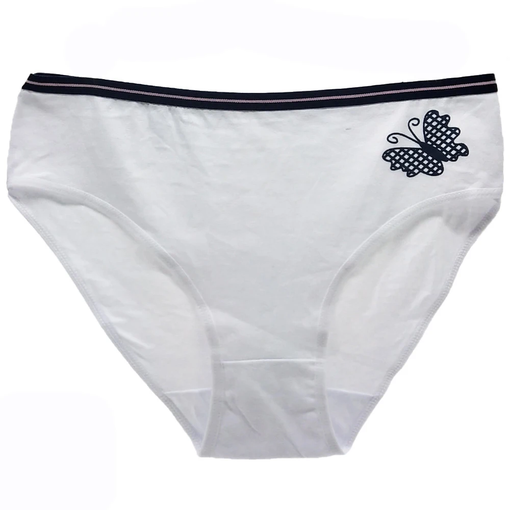 Underwear Women Panties Cotton Mid Rise Butterfly Soft Sexy Briefs Ladies Knickers Plus Size for Women 3 Pcs/lot