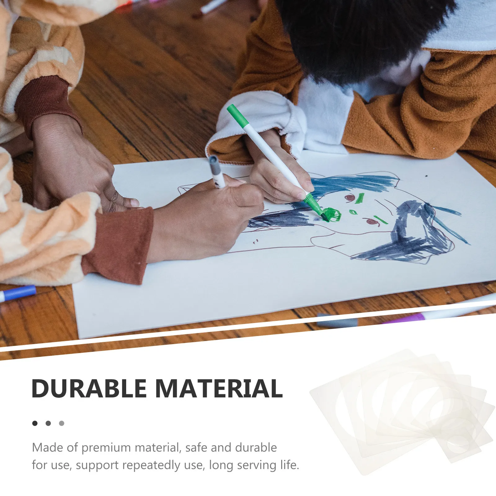 8Pcs 안전하고 무취 플라스틱 라운드 스텐실 창조적 인 그림 그리기 DIY 장식 낙서 벽 예술 재사용 가능한 빨 수있는 그림 그리기