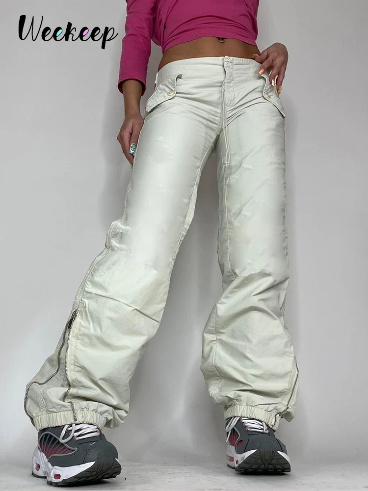 Weekeep White Cargo Pants Vintage 