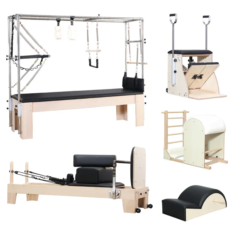 Pilates Di Qualità Professionale Compreso Reformer Cadillac, Sedia Wunda Da Tavolo, Canna A Scala, Correttore Della Colonna Vertebrale. Studio Complet