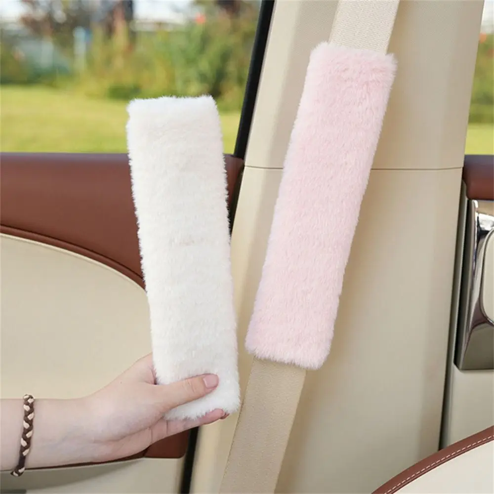 Soft Plush Car Seat Belt Cover Shoulder Pad Comfortable Driving Universal Automobiles Seatbelt Shoulder Seat Cover