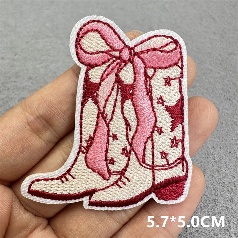 Rosa Cartoon Brief Stickerei Patches für Kleidung Hot Girl Surf Patch Eisen auf Patches auf Kleidung Applikation Aufkleber – Detail 9