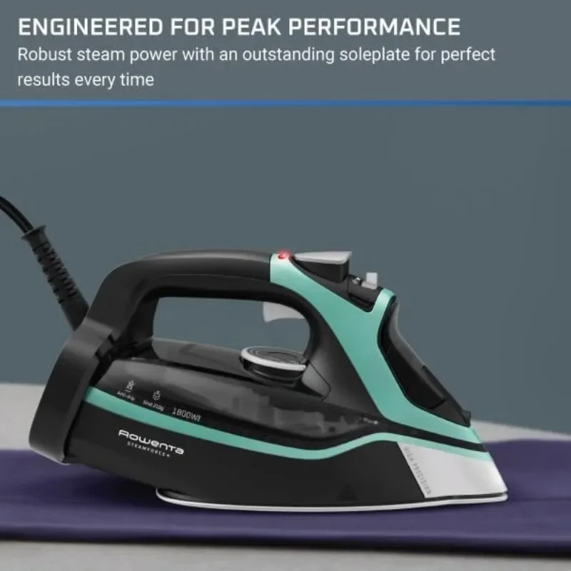 Steam Force Stainless Steel Soleplate Steam Iron for Clothes 400 Microsteam Holes, Cotton, Wool, Poly, Silk, Linen 5